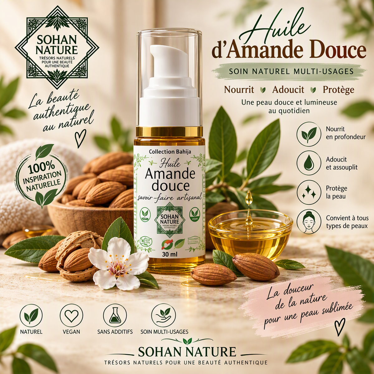 huiles d amande douce sohan nature